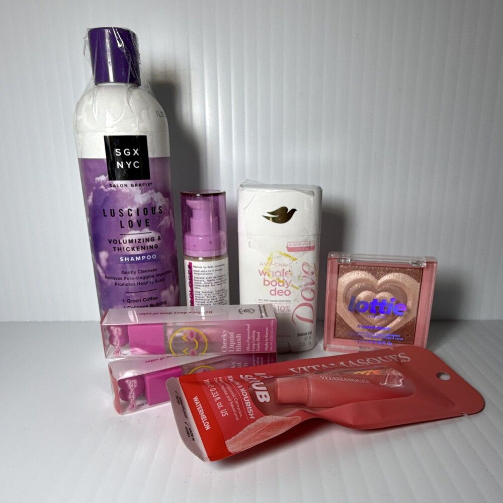 7pc Assorted Beauty Lot: SGX Shampoo + Dove Whole Body Deo + Vitamasques Scrub